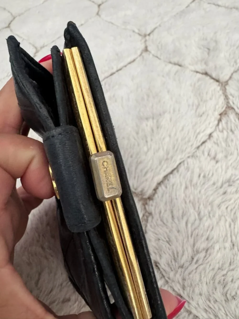 Chanel Timeless CC Lambskin Kisslock Compact Wallet